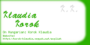 klaudia korok business card